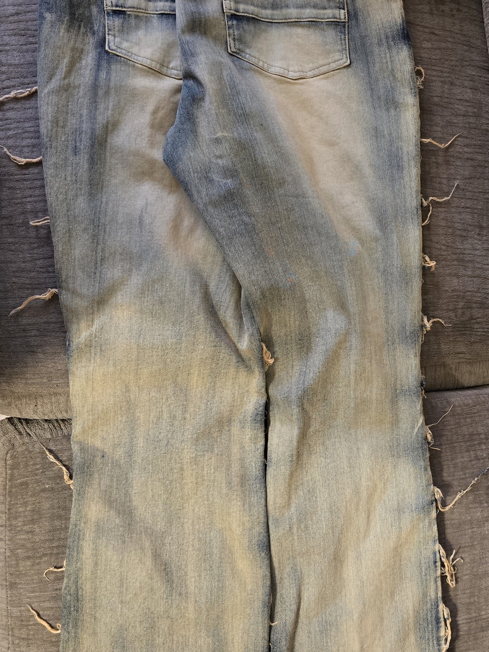 Distressed Blue Women's Ripped Jeans - Picture 2 of 3